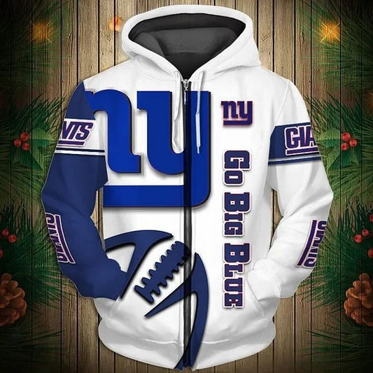 New York Giants Limited Edition All Over Print Zip Up Hoodie NA0006