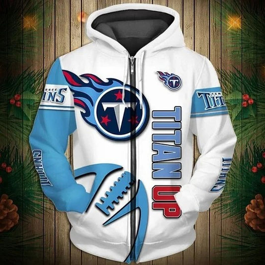 Tennessee Titans Limited Edition All Over Print Zip Up Hoodie NA0008