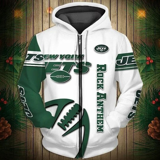 New York Jets Limited Edition All Over Print Zip Up Hoodie NA0013
