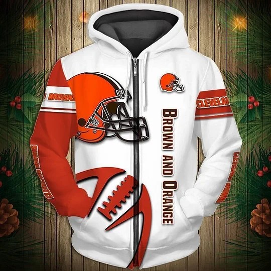 Cleveland Browns Limited Edition All Over Print Zip Up Hoodie NA0015