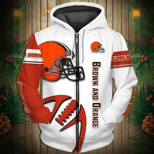 Cleveland Browns Limited Edition All Over Print Zip Up Hoodie NA0015