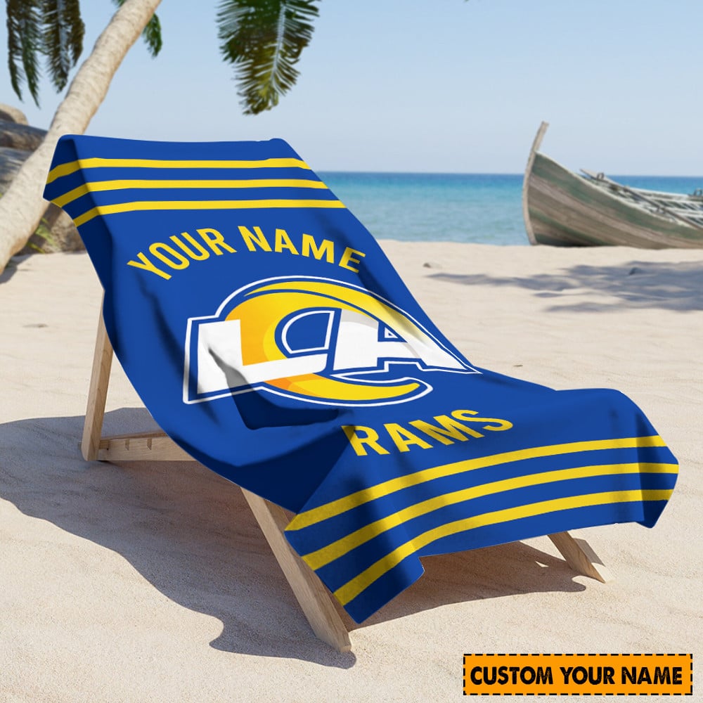 Los Angeles Rams Personalized Limited Edition Beach Towel  AZBTOWEL117