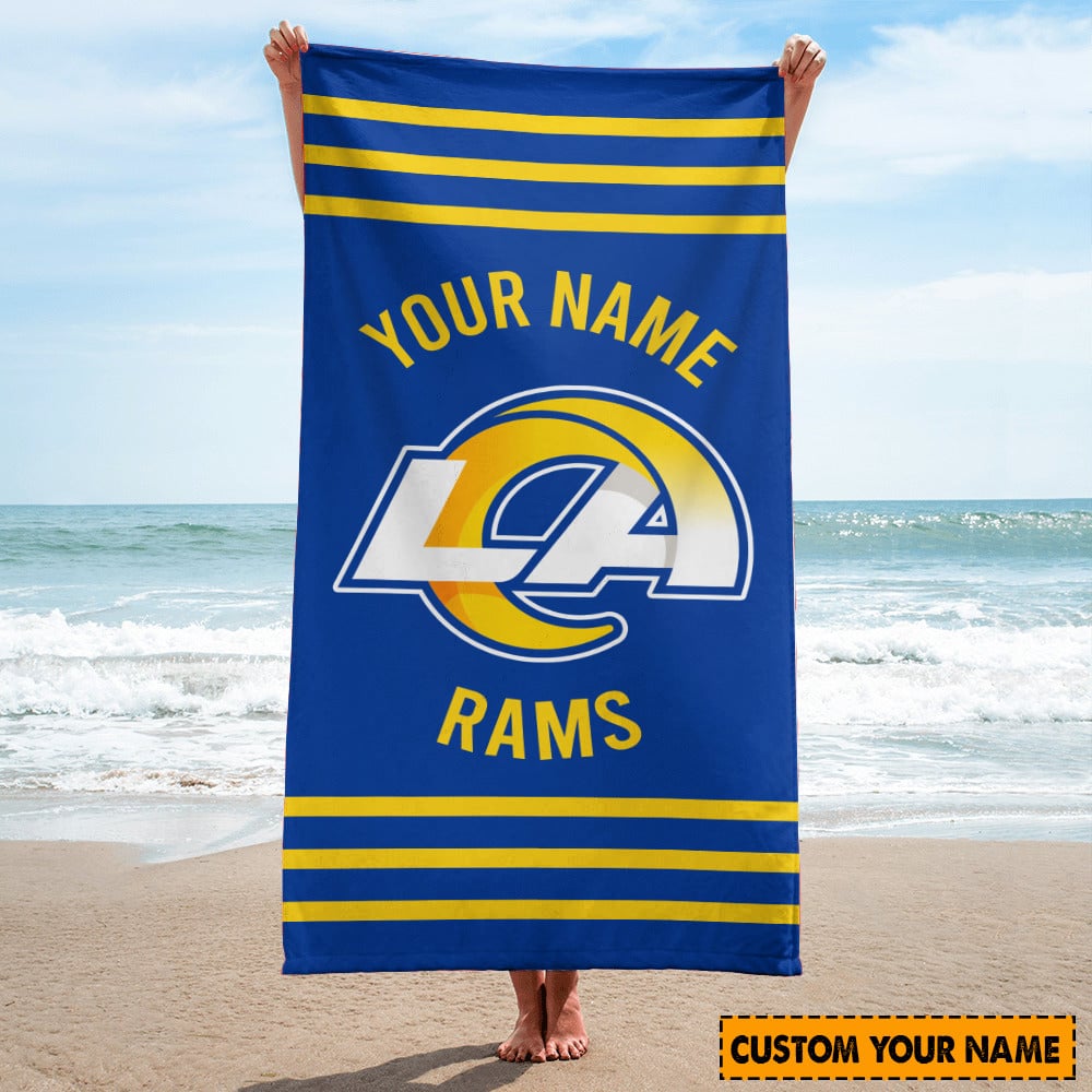 Los Angeles Rams Personalized Limited Edition Beach Towel  AZBTOWEL117