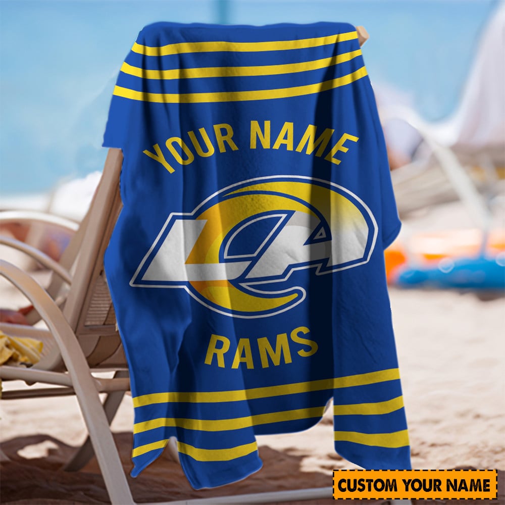 Los Angeles Rams Personalized Limited Edition Beach Towel  AZBTOWEL117