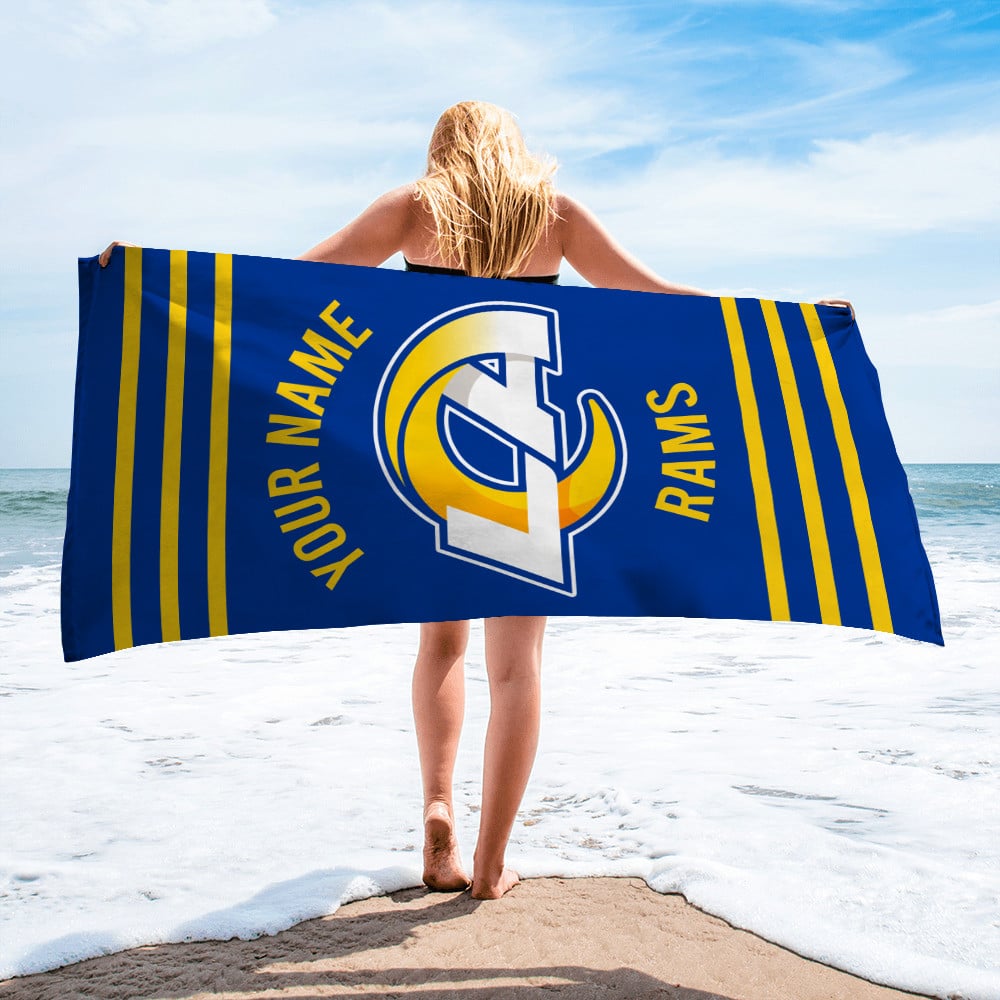 Los Angeles Rams Personalized Limited Edition Beach Towel  AZBTOWEL117