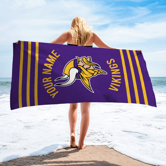 Minnesota Vikings Personalized Limited Edition Beach Towel  AZBTOWEL118