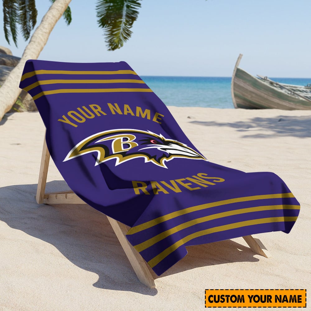 Baltimore Ravens Personalized Limited Edition Beach Towel AZBTOWEL116