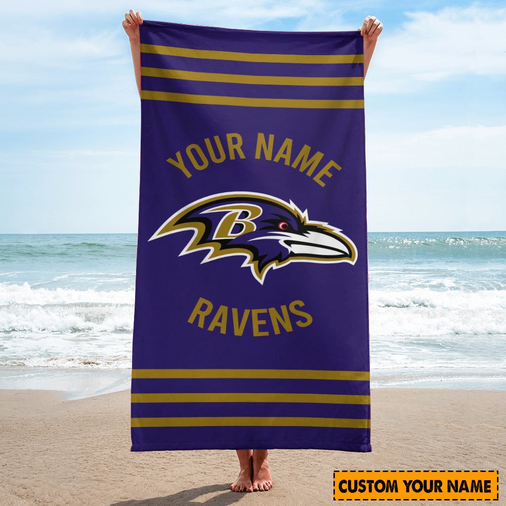 Baltimore Ravens Personalized Limited Edition Beach Towel AZBTOWEL116