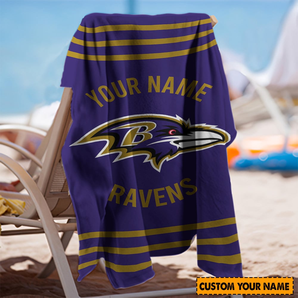 Baltimore Ravens Personalized Limited Edition Beach Towel AZBTOWEL116
