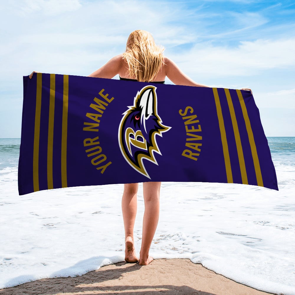 Baltimore Ravens Personalized Limited Edition Beach Towel AZBTOWEL116