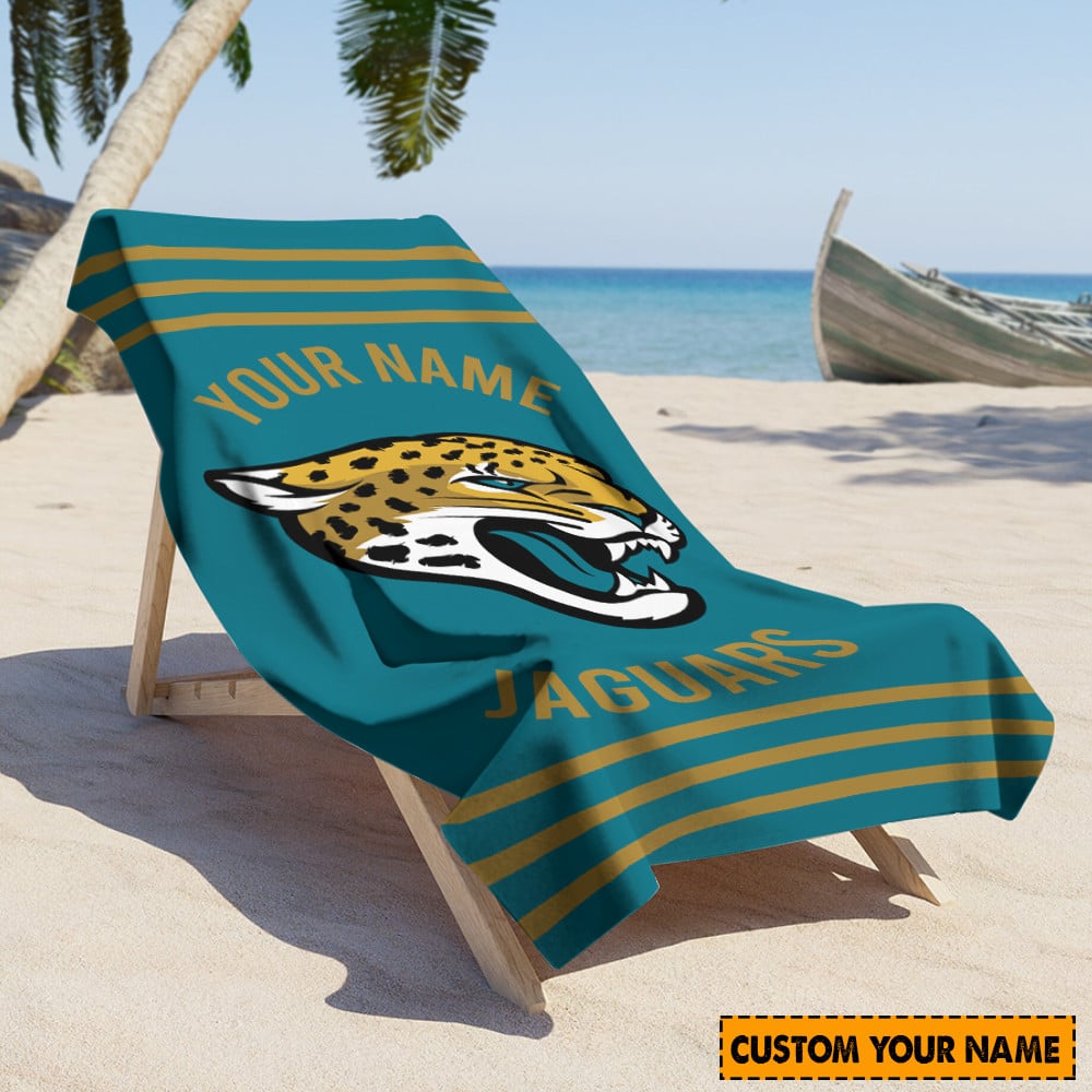 Jacksonville Jaguars Personalized Limited Edition Beach Towel  AZBTOWEL113