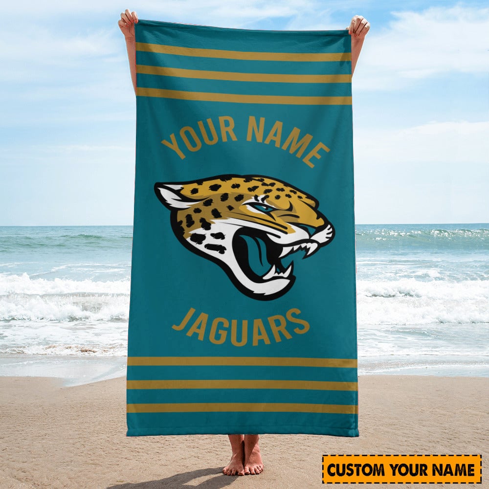 Jacksonville Jaguars Personalized Limited Edition Beach Towel  AZBTOWEL113