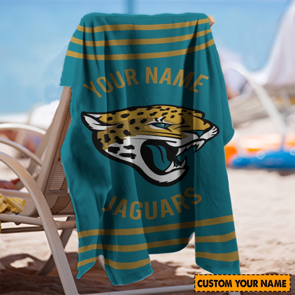 Jacksonville Jaguars Personalized Limited Edition Beach Towel  AZBTOWEL113