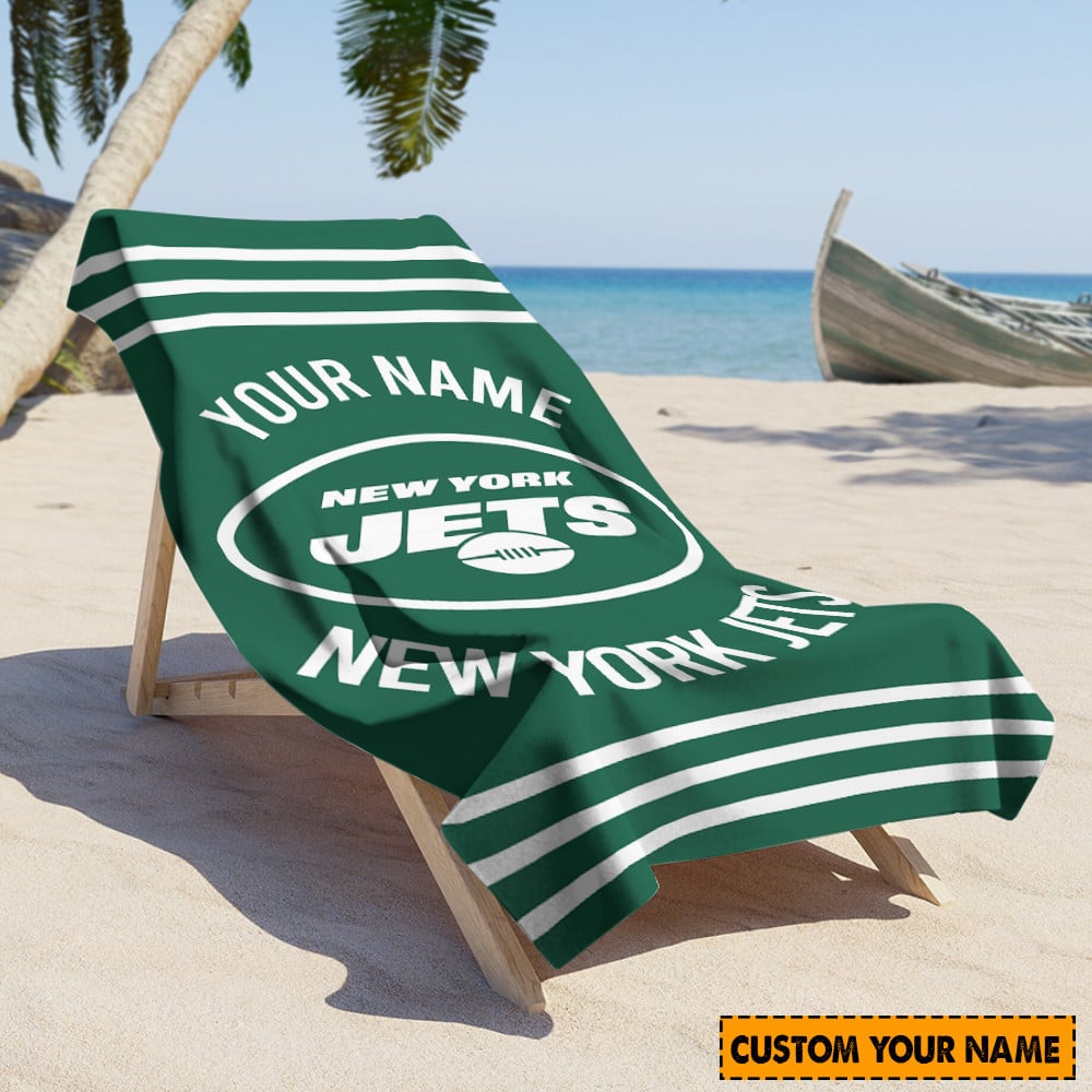 New York Jets Personalized Limited Edition Beach Towel  AZBTOWEL107