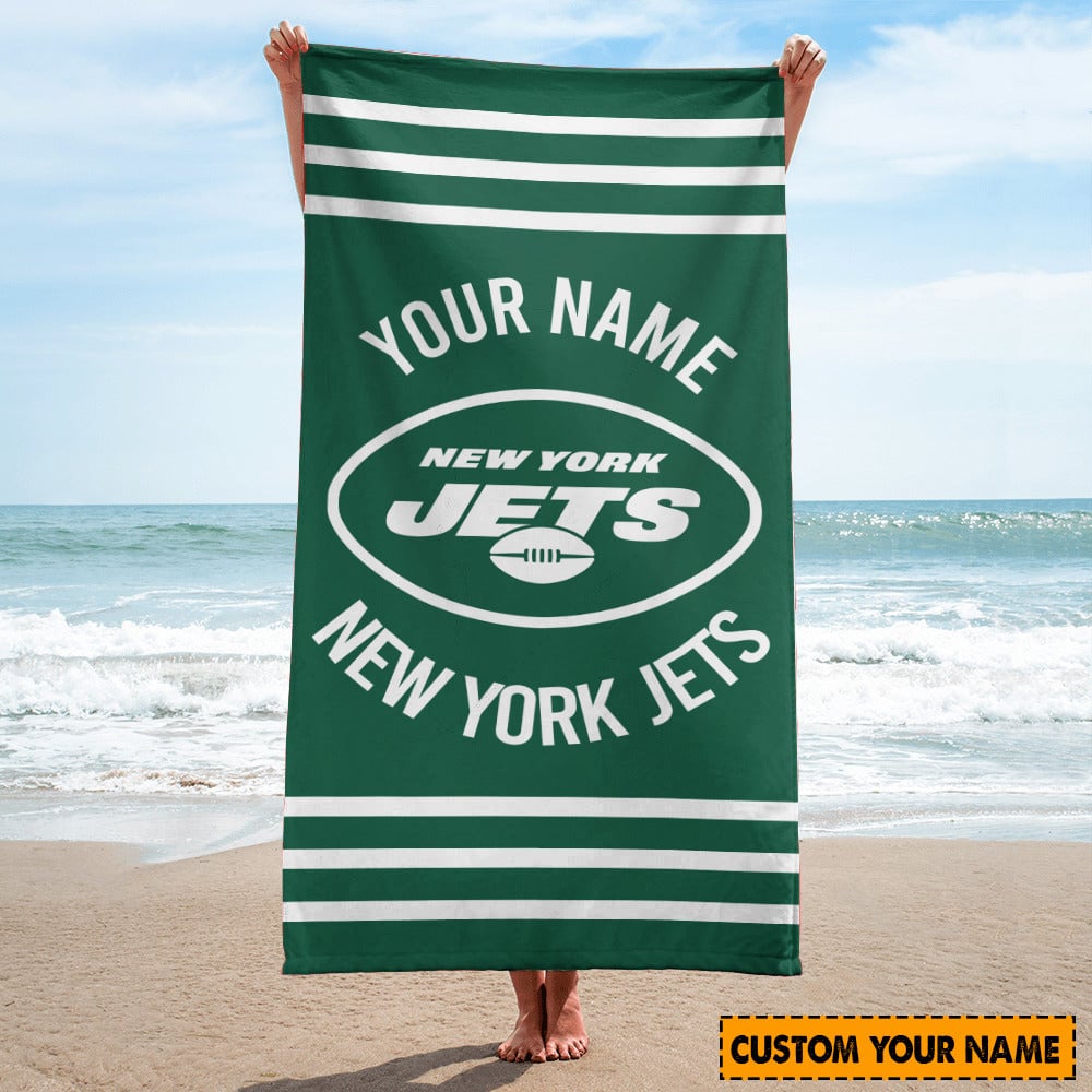 New York Jets Personalized Limited Edition Beach Towel  AZBTOWEL107