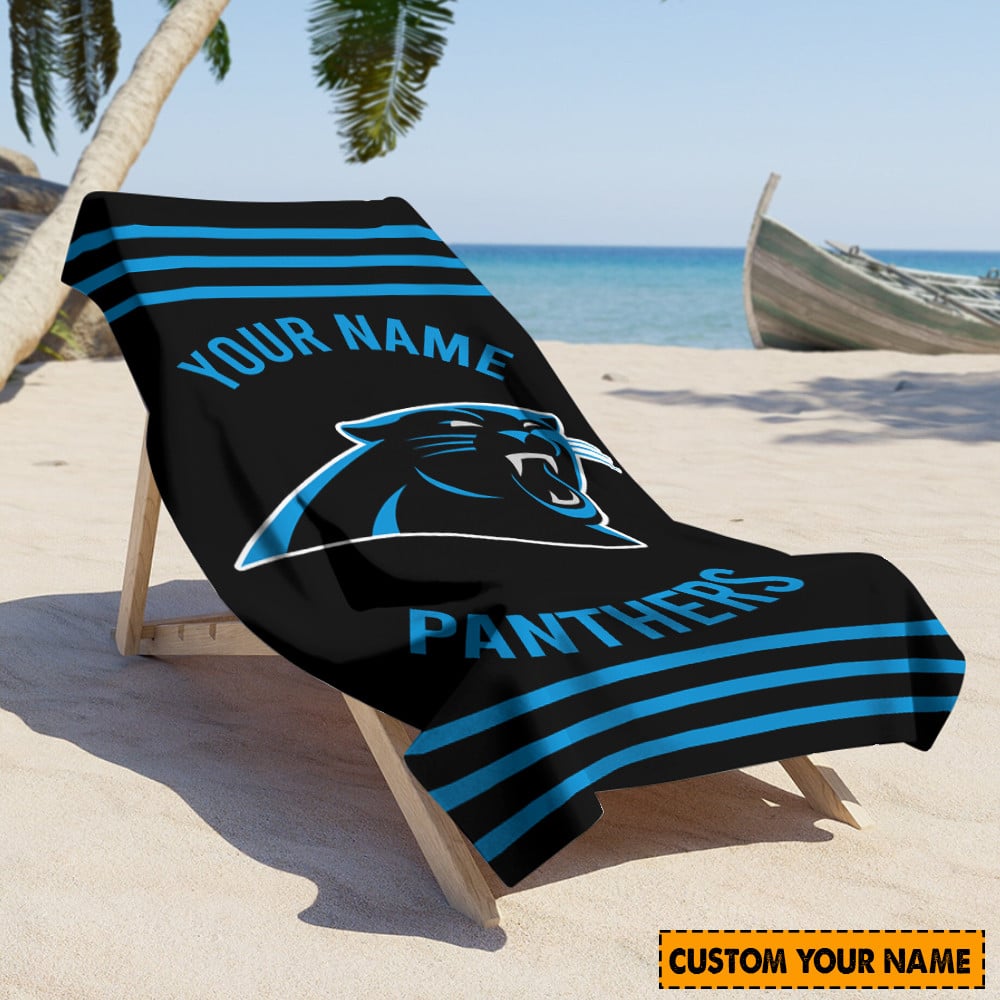 Carolina Panthers Personalized Limited Edition Beach Towel AZBTOWEL031