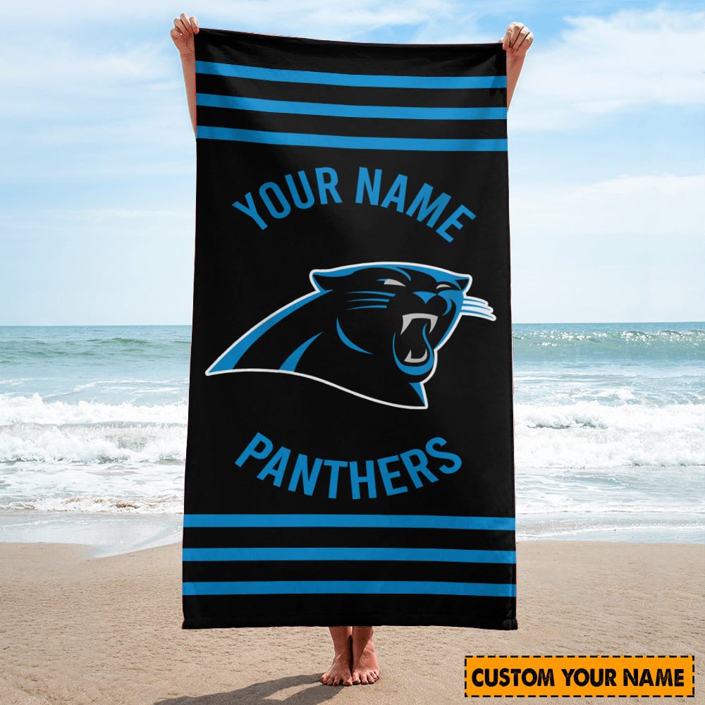 Carolina Panthers Personalized Limited Edition Beach Towel AZBTOWEL031