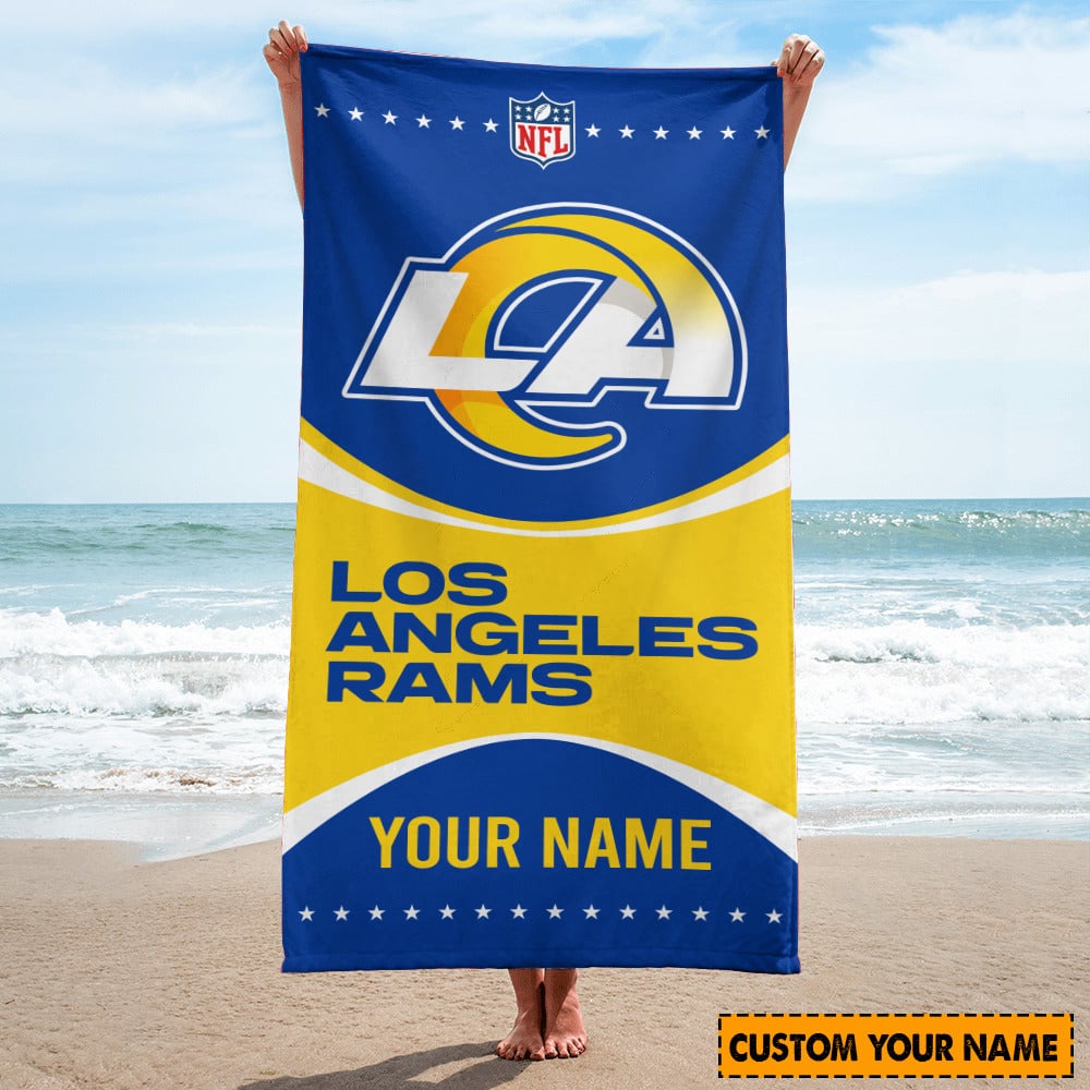 Los Angeles Rams Personalized Limited Edition Beach Towel  AZBTOWEL022