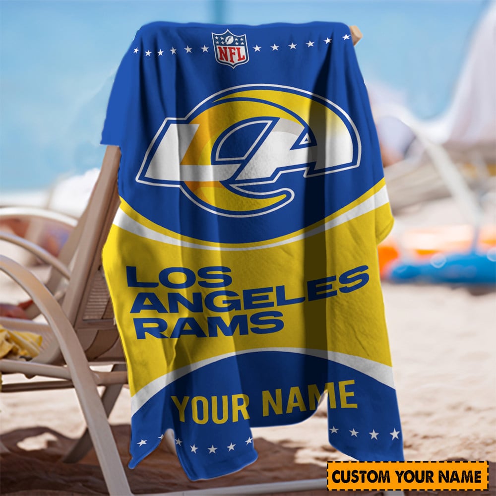 Los Angeles Rams Personalized Limited Edition Beach Towel  AZBTOWEL022