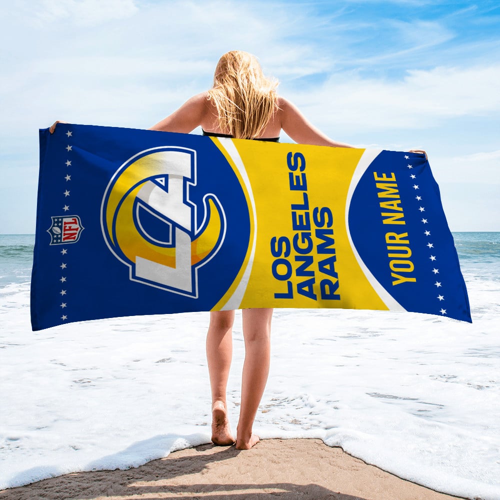Los Angeles Rams Personalized Limited Edition Beach Towel  AZBTOWEL022
