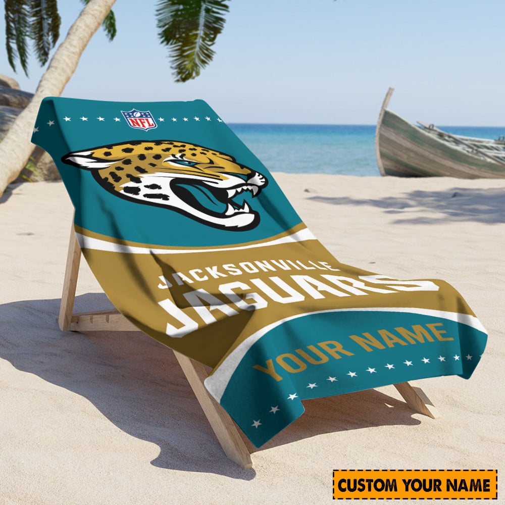 Jacksonville Jaguars Personalized Limited Edition Beach Towel  AZBTOWEL018