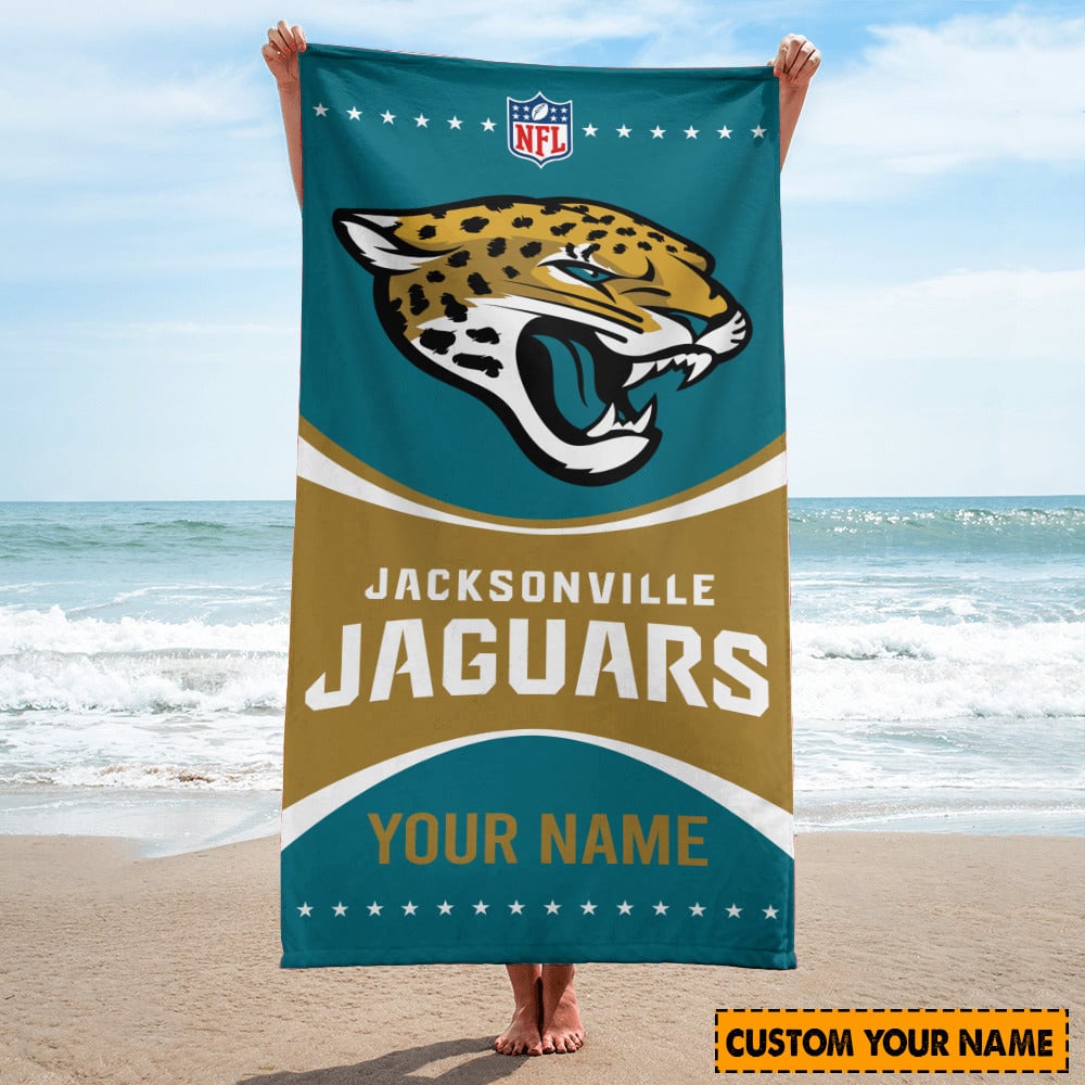 Jacksonville Jaguars Personalized Limited Edition Beach Towel  AZBTOWEL018