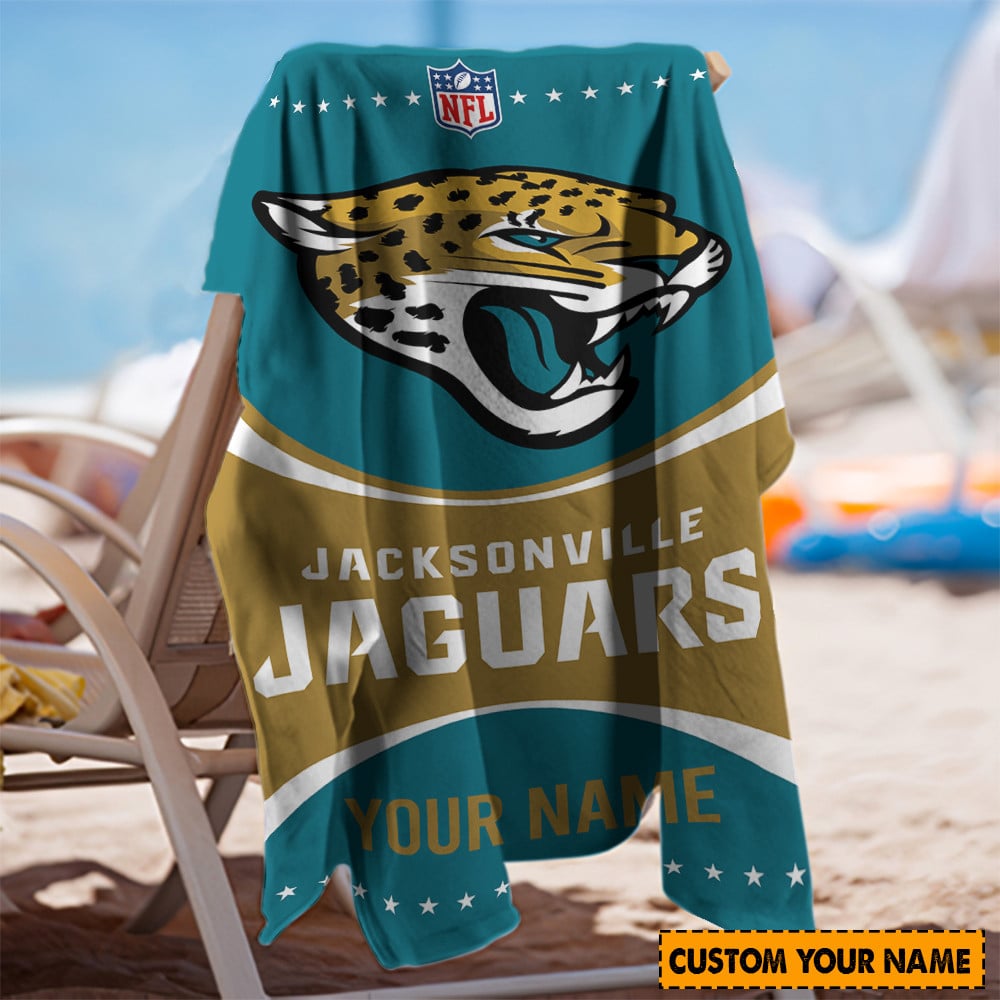 Jacksonville Jaguars Personalized Limited Edition Beach Towel  AZBTOWEL018