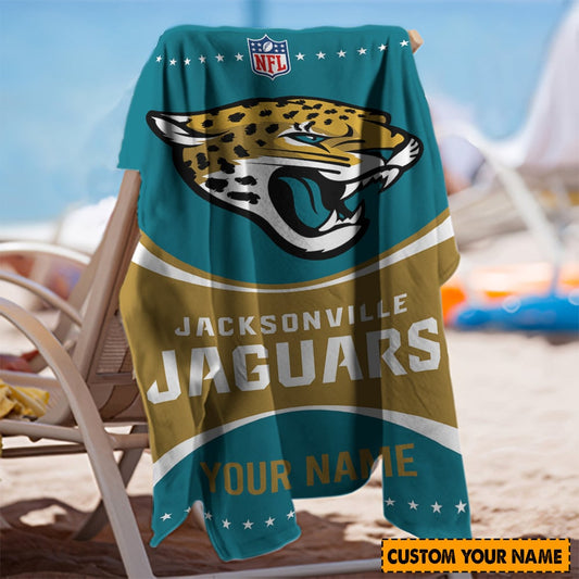 Jacksonville Jaguars Personalized Limited Edition Beach Towel  AZBTOWEL018