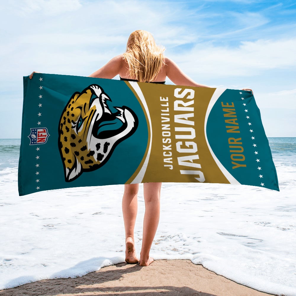 Jacksonville Jaguars Personalized Limited Edition Beach Towel  AZBTOWEL018