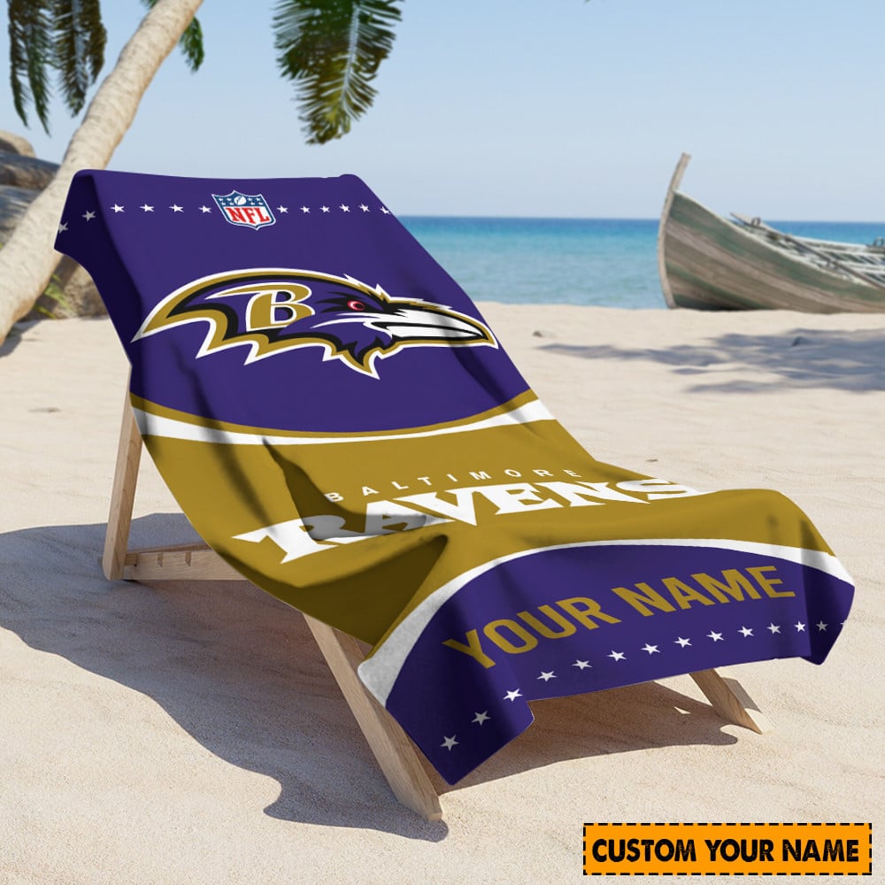 Baltimore Ravens Personalized Limited Edition Beach Towel AZBTOWEL015