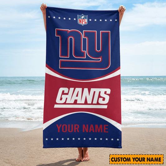 New York Giants Personalized Limited Edition Beach Towel  AZBTOWEL012