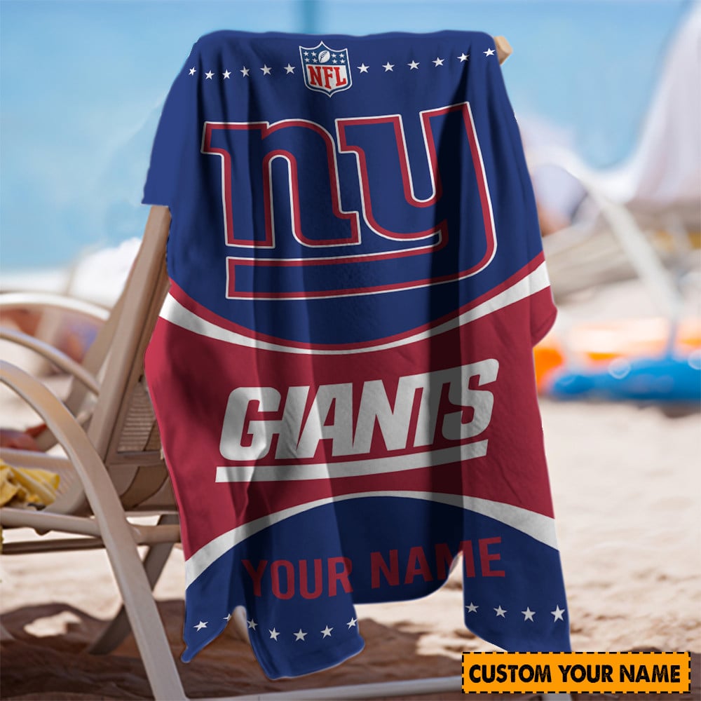 New York Giants Personalized Limited Edition Beach Towel  AZBTOWEL012