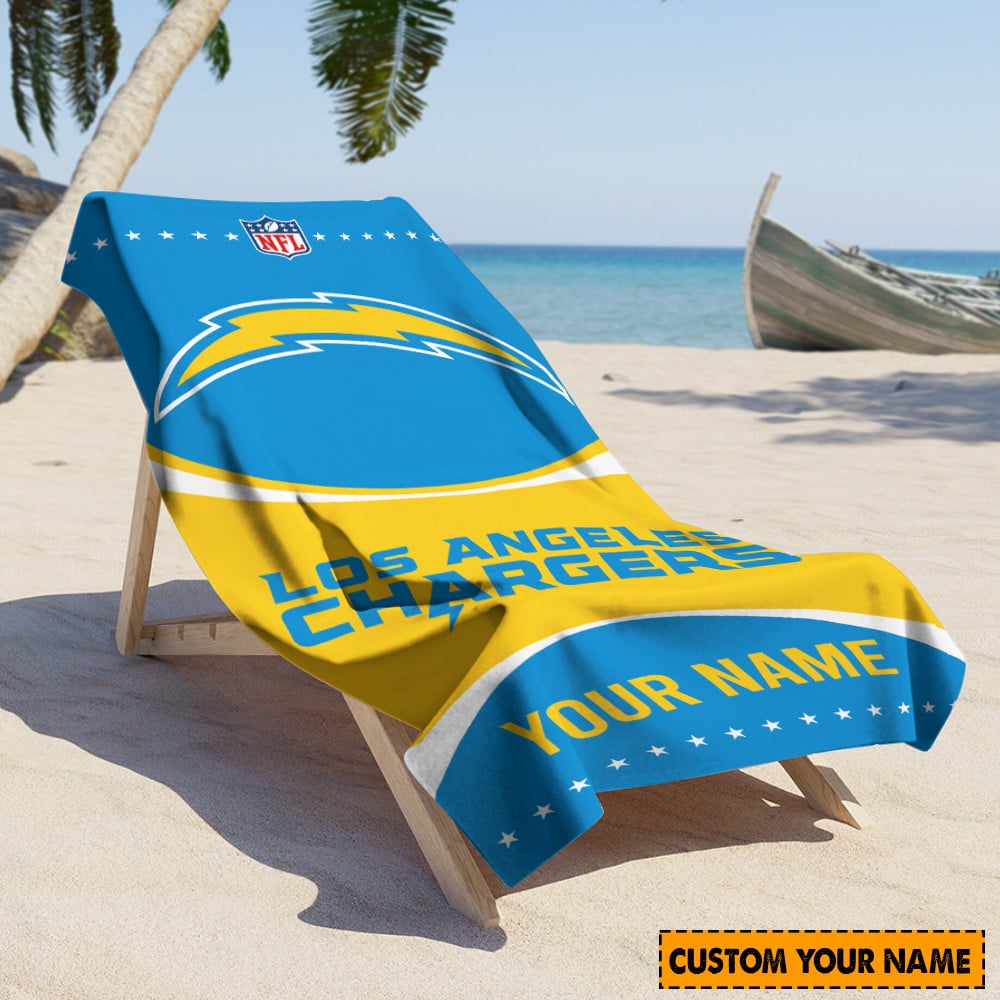 Los Angeles Chargers Personalized Limited Edition Beach Towel  AZBTOWEL102