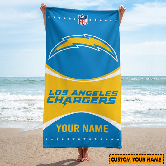 Los Angeles Chargers Personalized Limited Edition Beach Towel  AZBTOWEL102