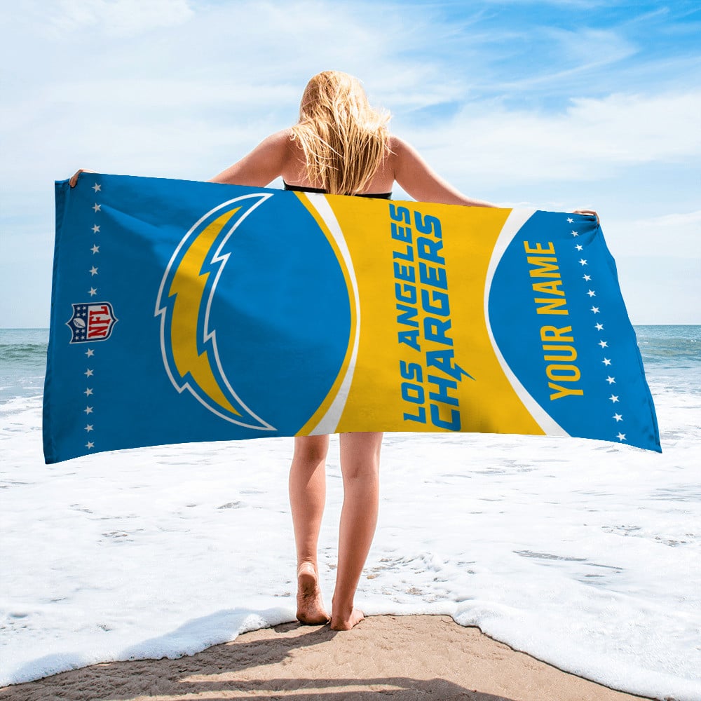 Los Angeles Chargers Personalized Limited Edition Beach Towel  AZBTOWEL102