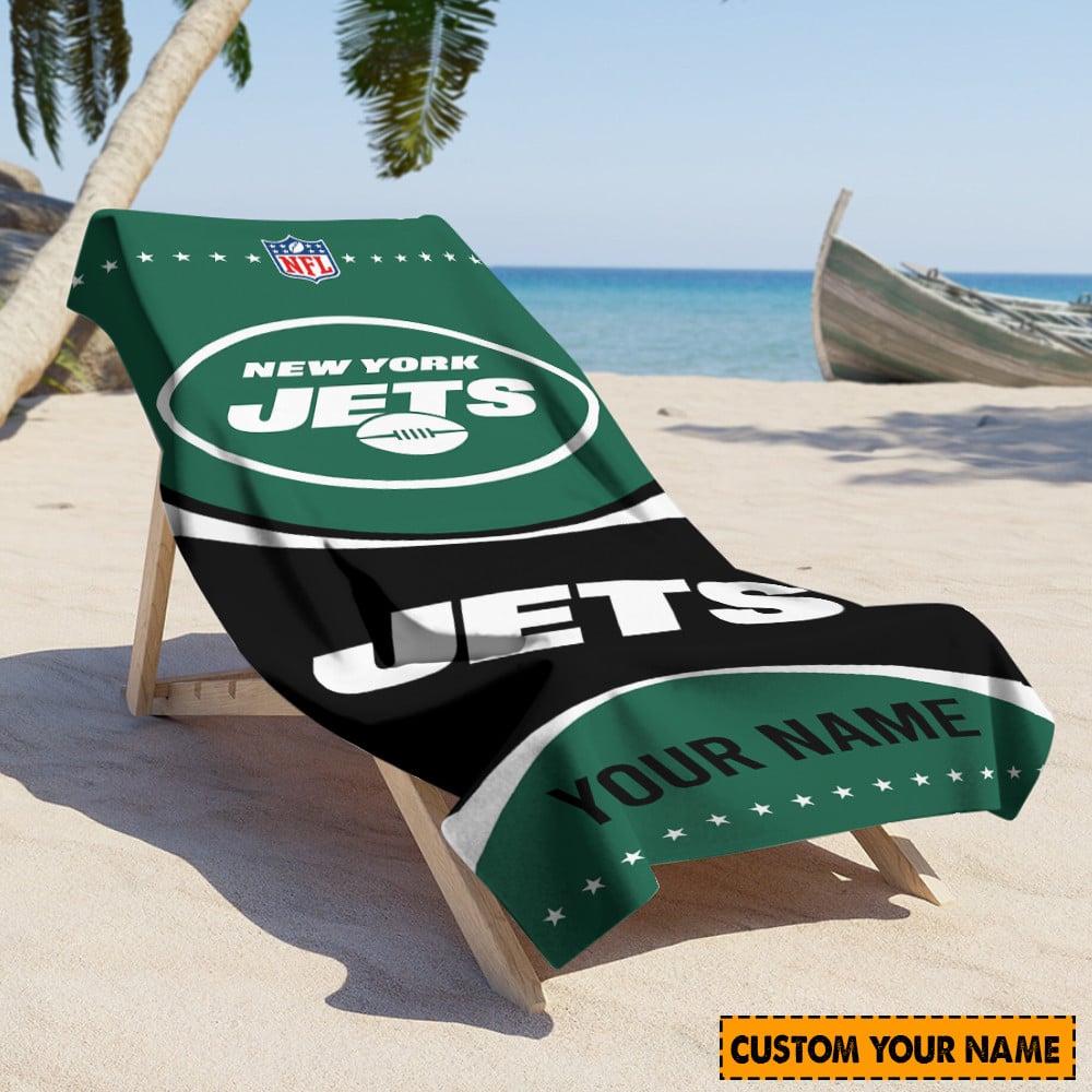 New York Jets Personalized Limited Edition Beach Towel  AZBTOWEL005