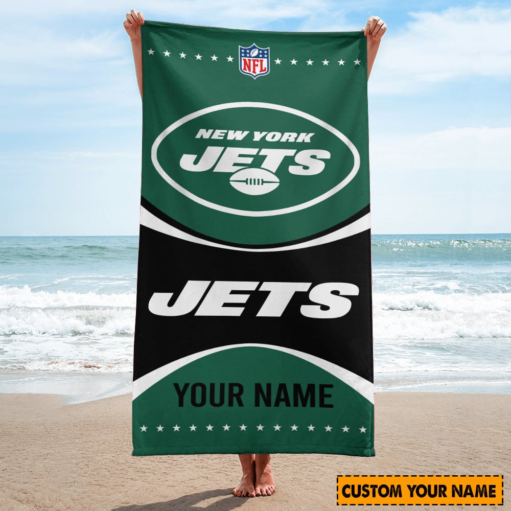 New York Jets Personalized Limited Edition Beach Towel  AZBTOWEL005