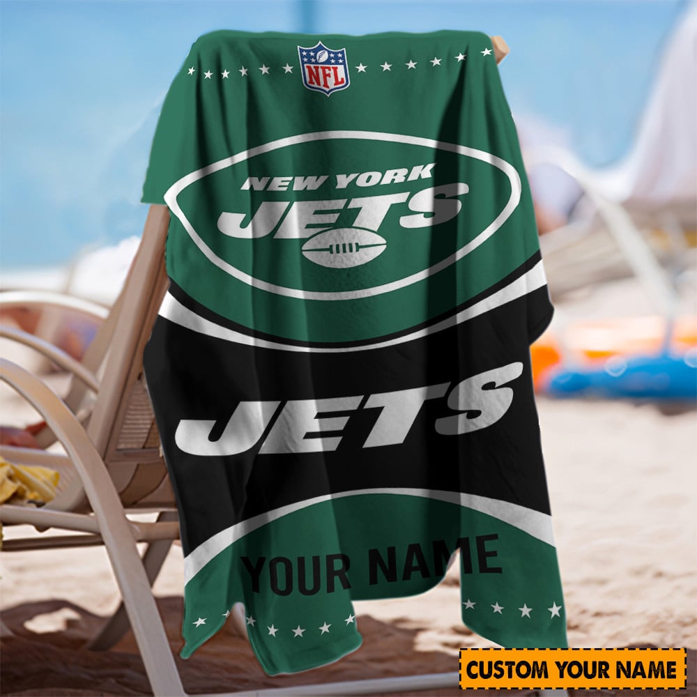 New York Jets Personalized Limited Edition Beach Towel  AZBTOWEL005