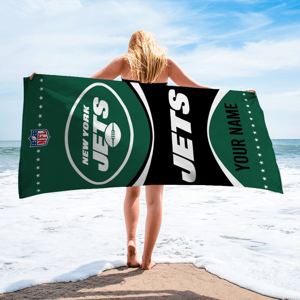 New York Jets Personalized Limited Edition Beach Towel  AZBTOWEL005