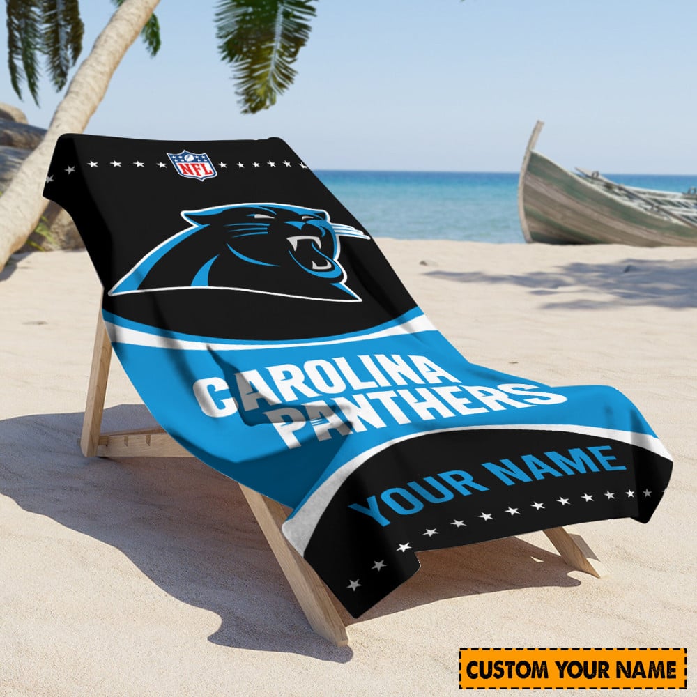 Carolina Panthers Personalized Limited Edition Beach Towel AZBTOWEL036