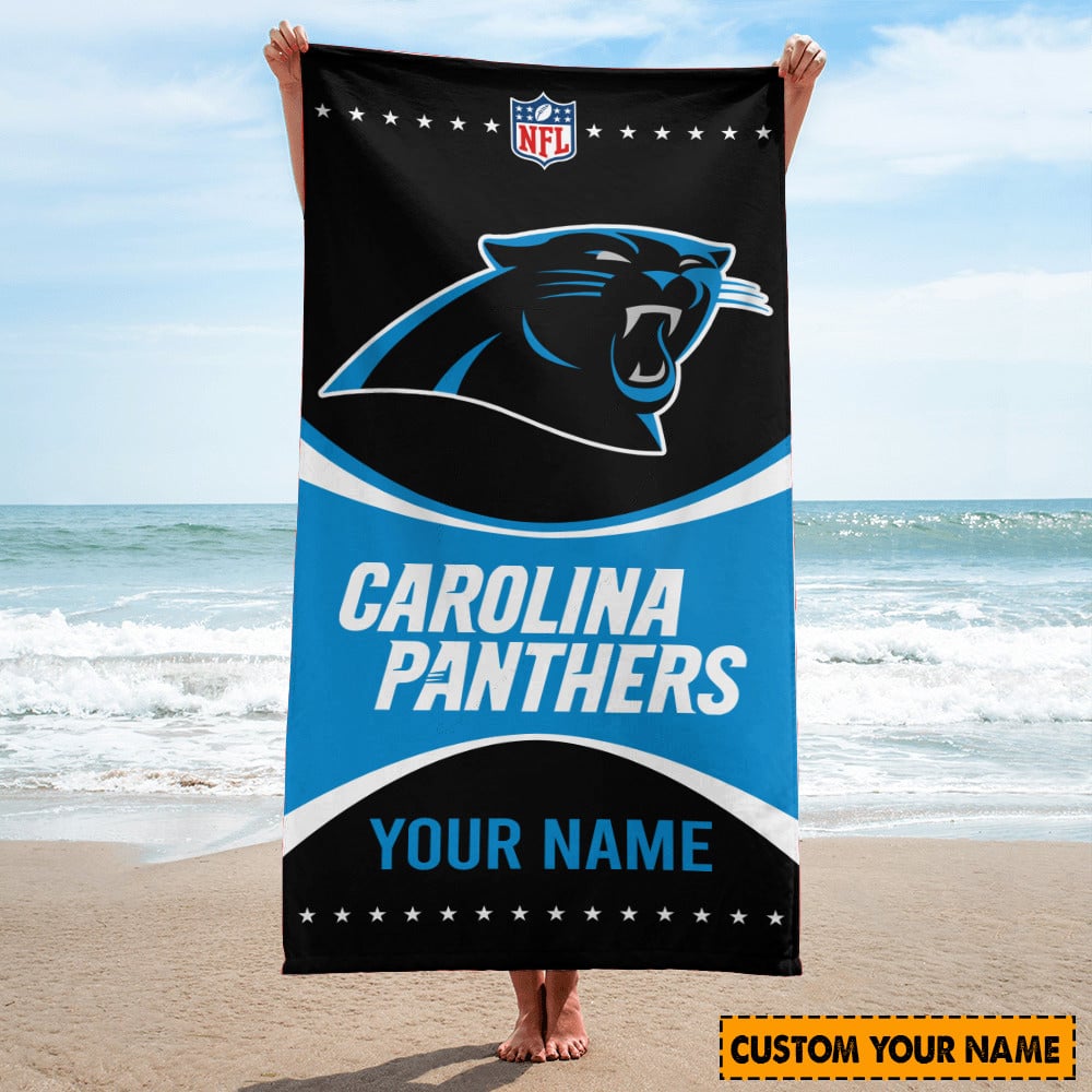 Carolina Panthers Personalized Limited Edition Beach Towel AZBTOWEL036