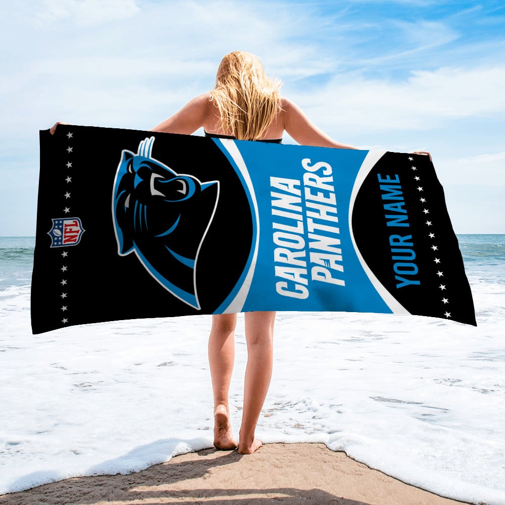 Carolina Panthers Personalized Limited Edition Beach Towel AZBTOWEL036