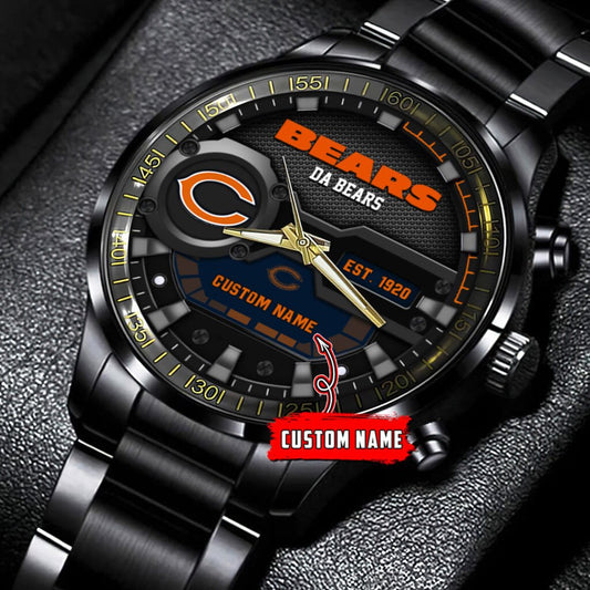Chicago Bears Black Fashion Watch Gifts For Sport Fans AZWATCH58