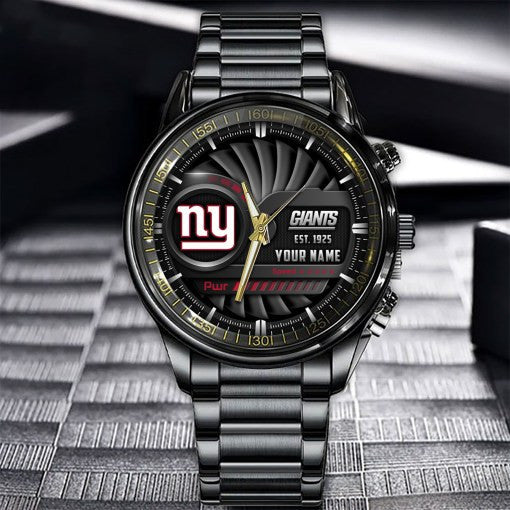 New York Giants Black Fashion Watch Gifts For Sport Fans AZWATCH70