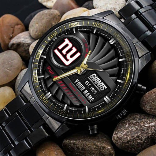 New York Giants Black Fashion Watch Gifts For Sport Fans AZWATCH70