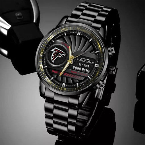 Atlanta Falcons Black Fashion Watch Gifts For Sport Fans AZWATCH83