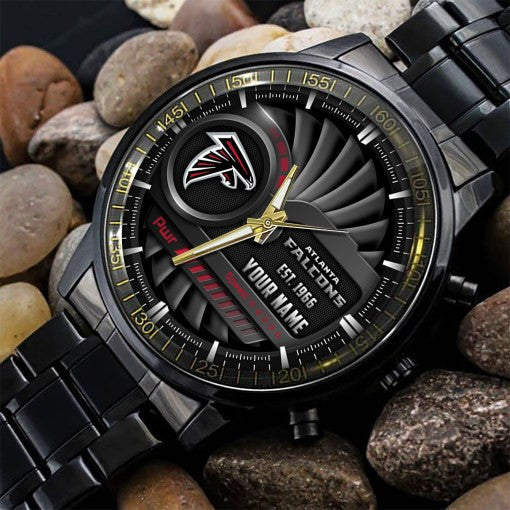 Atlanta Falcons Black Fashion Watch Gifts For Sport Fans AZWATCH83