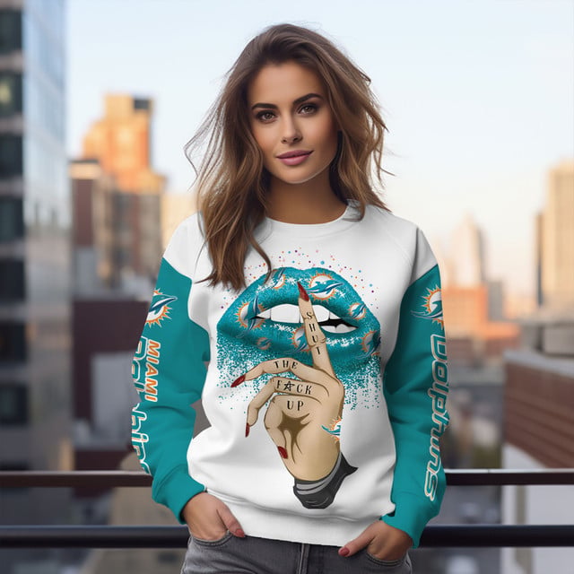 Miami Dolphins Personalized  Round Neck Sweatshirt BGSW110