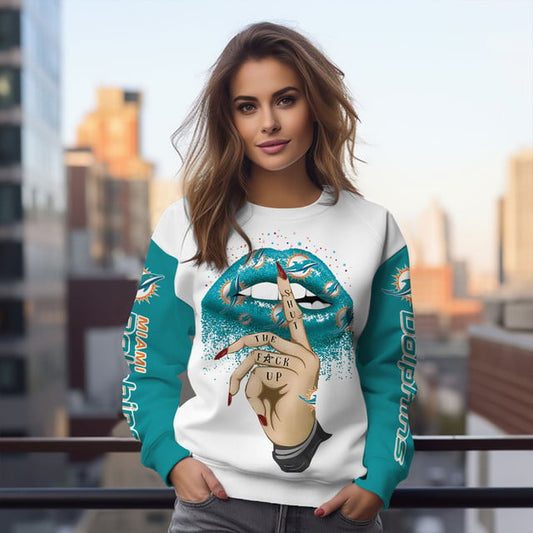 Miami Dolphins Personalized  Round Neck Sweatshirt BGSW110