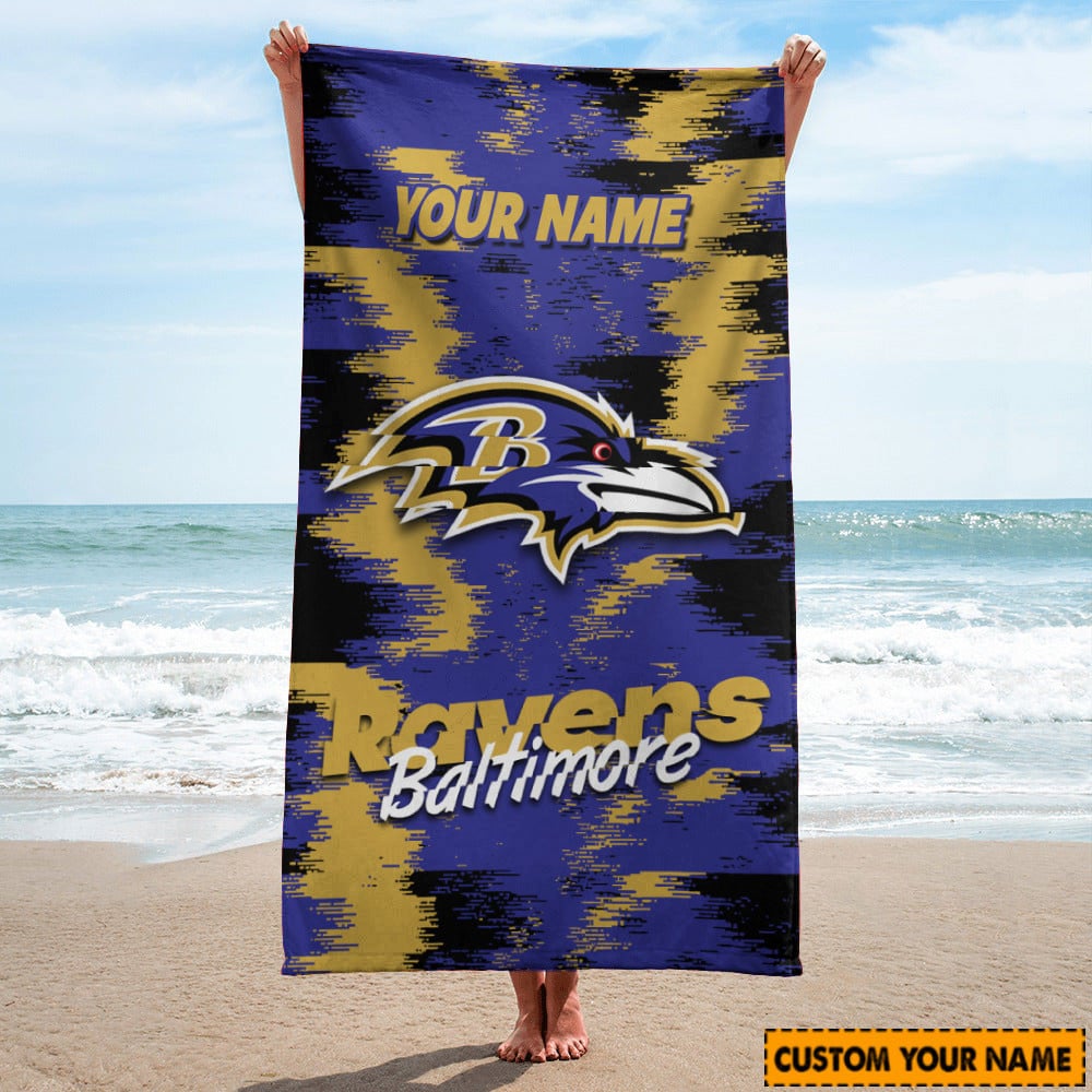 Baltimore Ravens Personalized Limited Edition Beach Towel AZBTOWEL067